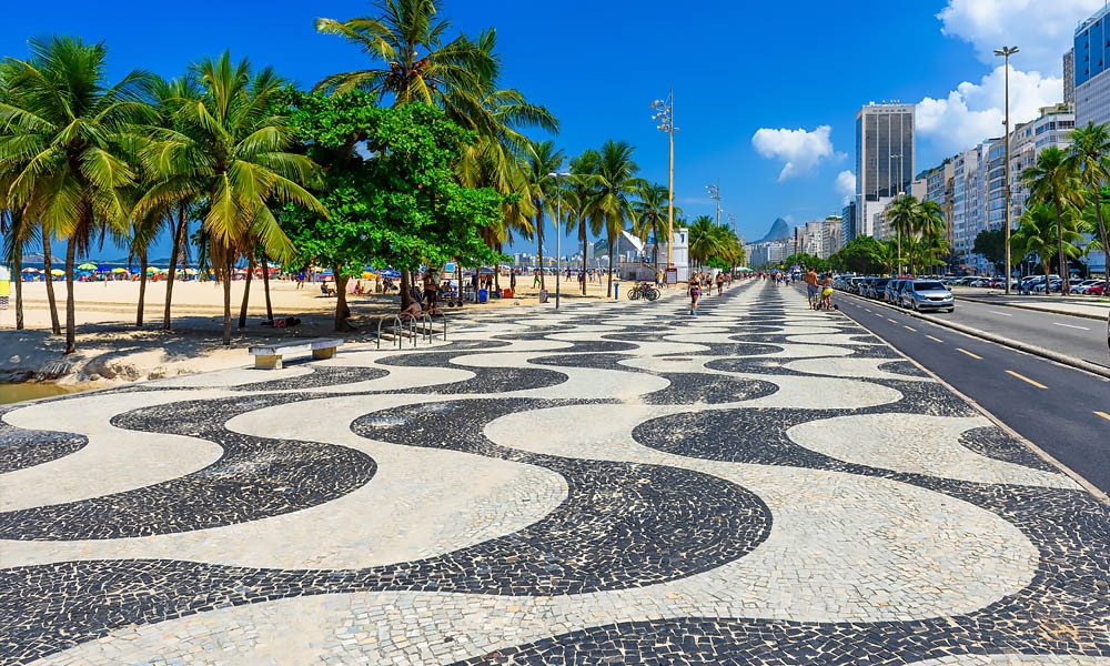 Copacabana a view from the beach - Rio de Janeiro, Brazil