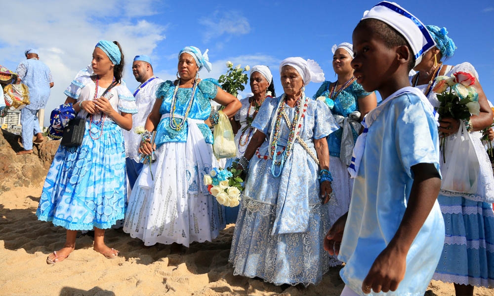 Locals in a traditional festivity