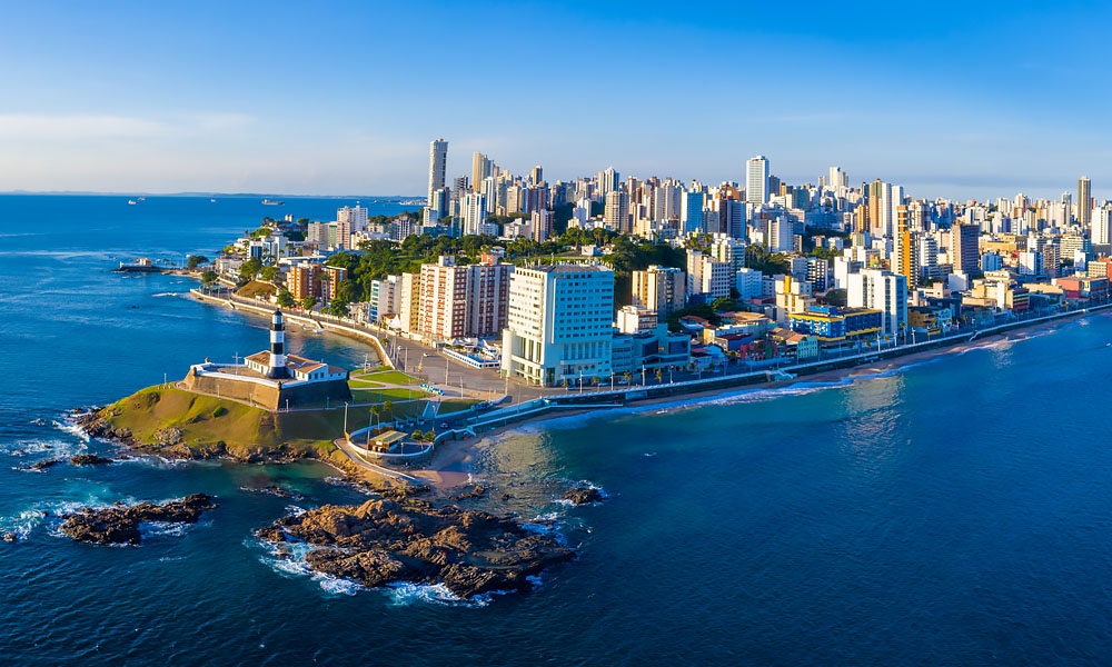 Salvador Bahia - panoramic view from the sea